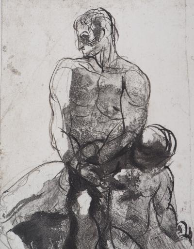 Auguste RODIN, Père et enfant, Gravure 2