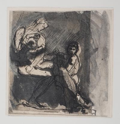 Auguste RODIN : Scène familiale, Gravure 2