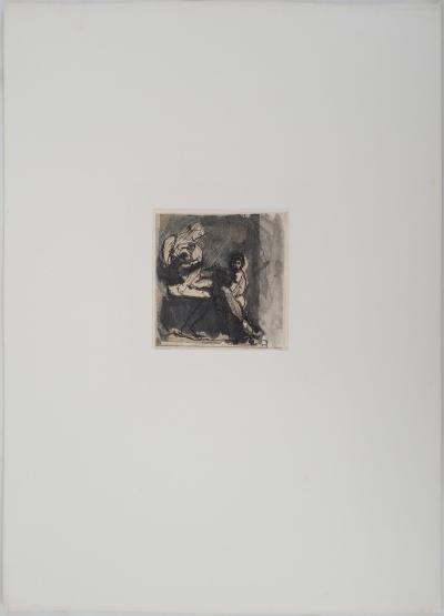 Auguste RODIN : Scène familiale, Gravure 2