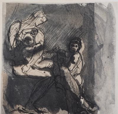 Auguste RODIN : Scène familiale, Gravure 2