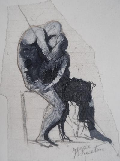 Auguste RODIN : Tendre baiser, Gravure 2