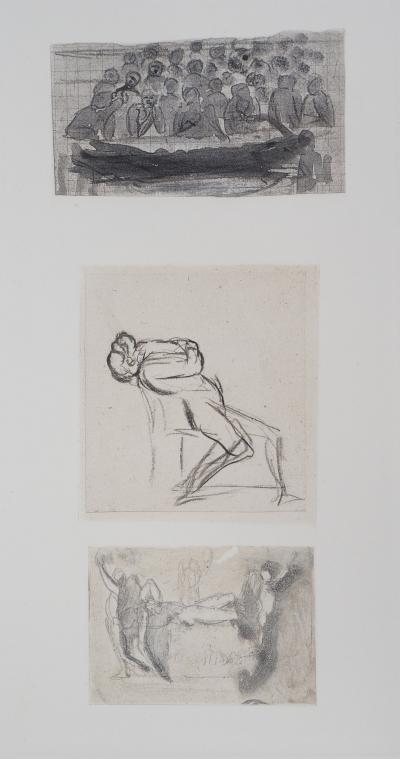 Auguste RODIN : Trois dessins, Gravure 2