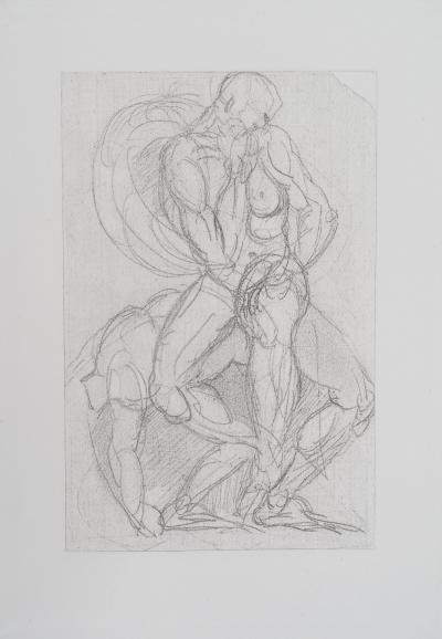 Auguste RODIN : Ugolin et l’Ange, Gravure 2