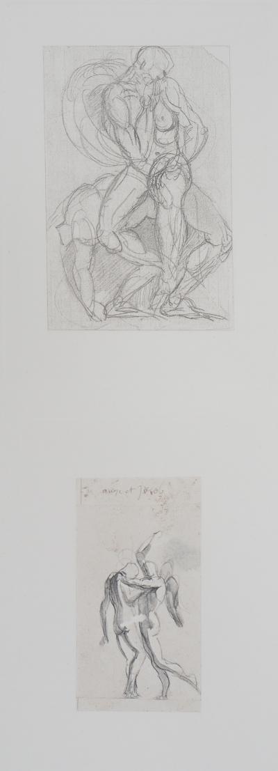 Auguste RODIN : Ugolin et l’Ange, Gravure 2