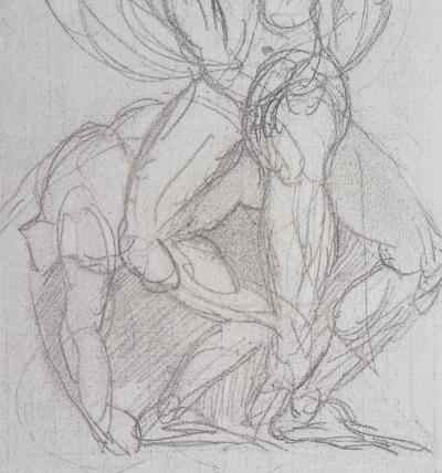 Auguste RODIN : Ugolin et l’Ange, Gravure 2