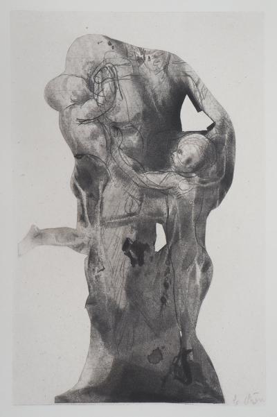 Auguste RODIN : Ugolin emprisonné, Gravure 2