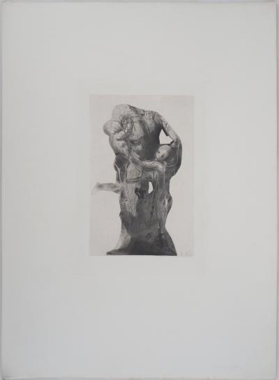 Auguste RODIN : Ugolin emprisonné, Gravure 2