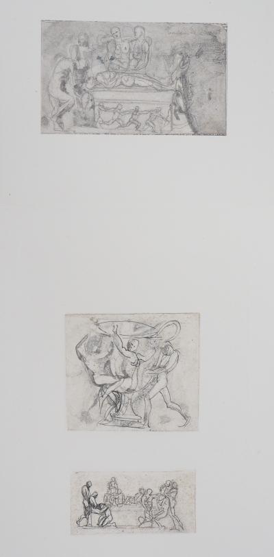 Auguste RODIN : Vénus, étude de vase et bas, relief, Gravure 2