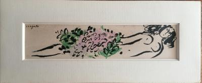 Marc CHAGALL, Nu aux fleurs, lithographie, 1952 2