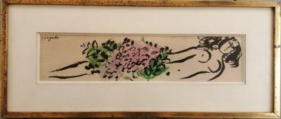 Marc CHAGALL, Nu aux fleurs, lithographie, 1952 2