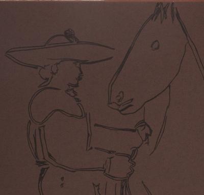 Pablo PICASSO : Picador et cheval, Linogravure 2