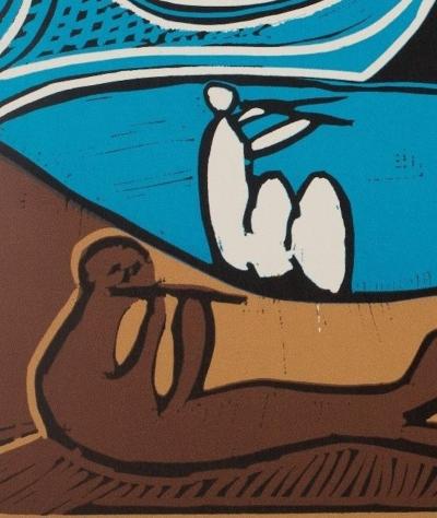 Pablo Picasso: Bacchanal under a Starry Sky, Linocut 2