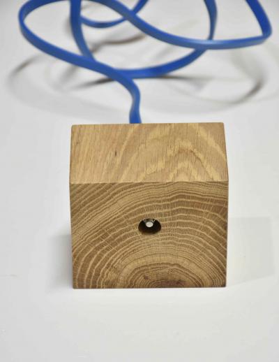 Bouillault - Serpentant - bleu - sculpture en Acier 2