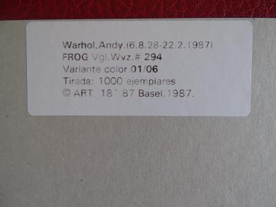 Andy Warhol - Frog , from Endangered Species -  1987, serigrahy 2