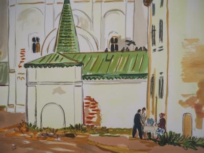 Yves BRAYER : Les bulbes bleus, Lithographie originale signée 2
