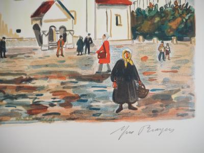 Yves BRAYER : Souzdal, La place, Lithographie originale signée 2
