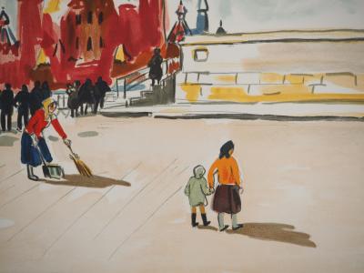 Yves BRAYER : La Place Rouge à Moscou, Lithographie originale signée 2