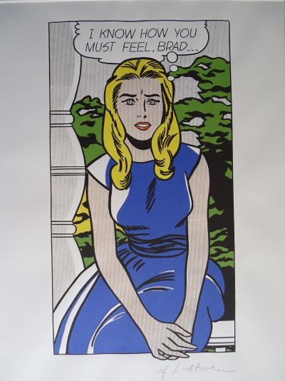 Roy Lichtenstein (d’après) - Fille, lithographie de 1987