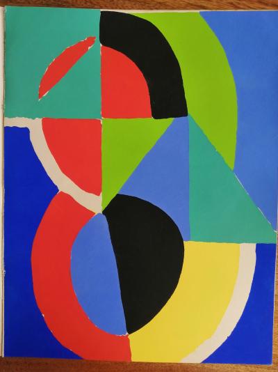 Sonia DELAUNAY, gouache, pochoir revue XXe siècle, 1956 2