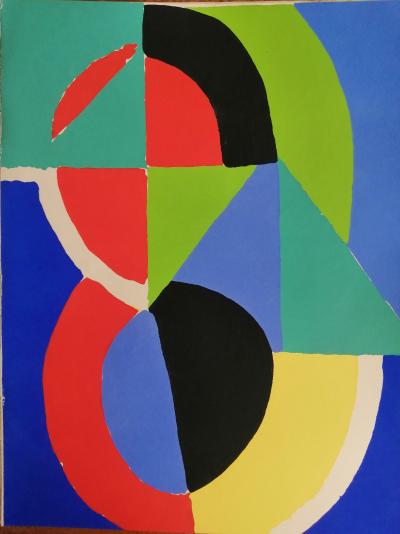 Sonia DELAUNAY, gouache, pochoir revue XXe siècle, 1956 2