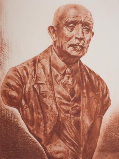 Henry CLEWS : Le maire de Mandelieu (sépia), Gravure 2