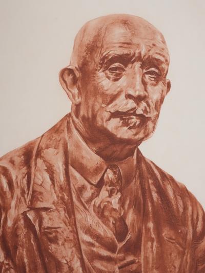 Henry CLEWS : Le maire de Mandelieu (sépia), Gravure 2