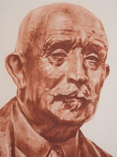 Henry CLEWS : Le maire de Mandelieu (sépia), Gravure 2
