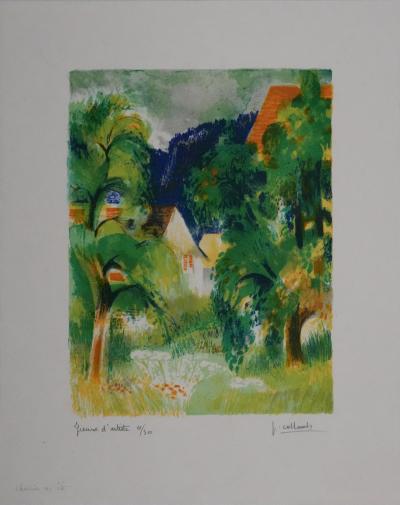 Paul COLLOMB : Chemin en été, Lithographie originale signée 2