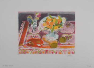 Paul COLLOMB: The Indian Tablecloth, Original signed lithograph 2