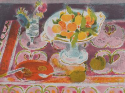 Paul COLLOMB: The Indian Tablecloth, Original signed lithograph 2