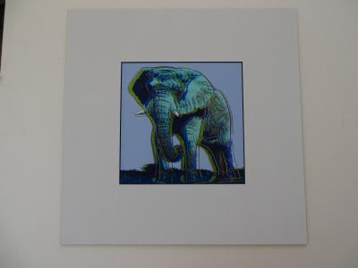 Andy Warhol - elephant , from Endangered Species -  1987, serigrahy 2