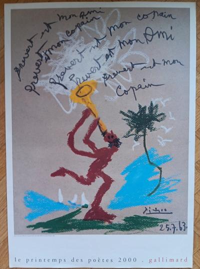 Pablo Picasso - Affiche originale Le Printemps des Poètes - 2000 2