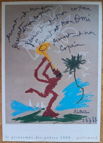 Pablo Picasso - Affiche originale Le Printemps des Poètes - 2000 2
