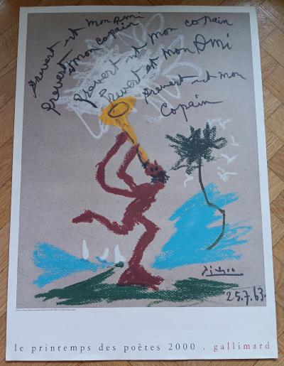 Pablo Picasso - Affiche originale Le Printemps des Poètes - 2000 2