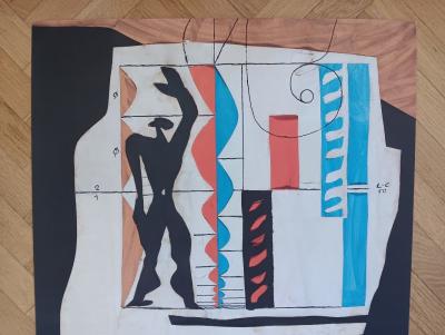 Le Corbusier - Affiche originale d’exposition - Le Modulor - Centre Pompidou - Paris - 2015 2