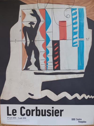 Le Corbusier - Affiche originale d’exposition - Le Modulor - Centre Pompidou - Paris - 2015 2