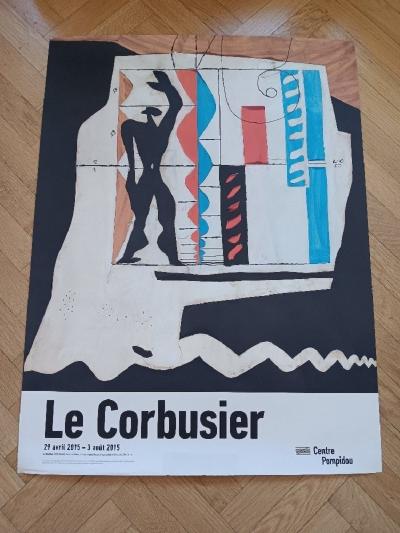 Le Corbusier - Affiche originale d’exposition - Le Modulor - Centre Pompidou - Paris - 2015 2
