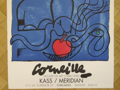 Guillaume CORNEILLE - Affiche lithographique originale d’exposition - Le fruit défendu - Chicago - 1998 2