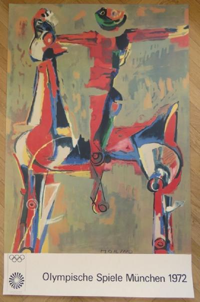 Marino MARINI - Affiche originale Jeux Olympiques - Munich - 1972 2