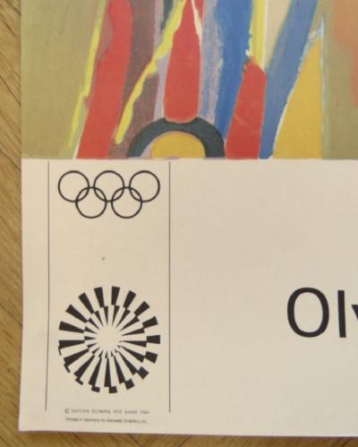 Marino MARINI - Affiche originale Jeux Olympiques - Munich - 1972 2
