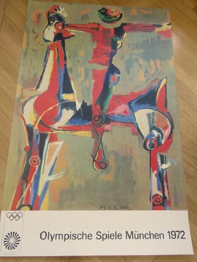 Marino MARINI - Affiche originale Jeux Olympiques - Munich - 1972 2