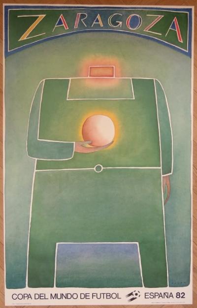 Jean Michel FOLON - Affiche originale en lithographie- Coupe du Monde de Football Espagne - 1982 2