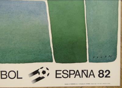 Jean Michel FOLON - Affiche originale en lithographie- Coupe du Monde de Football Espagne - 1982 2