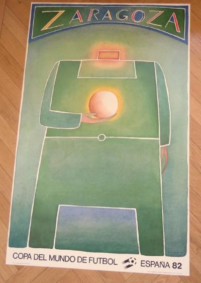Jean Michel FOLON - Affiche originale en lithographie- Coupe du Monde de Football Espagne - 1982 2