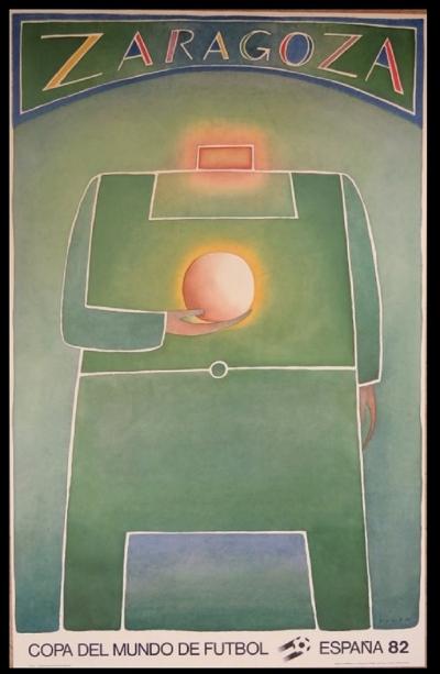 Jean Michel FOLON - Affiche originale en lithographie- Coupe du Monde de Football Espagne - 1982 2