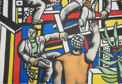 Fernand LEGER : Les constructeurs au palmier, Lithographie signée 2