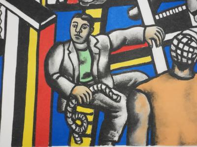 Fernand LEGER : Les constructeurs au palmier, Lithographie signée 2
