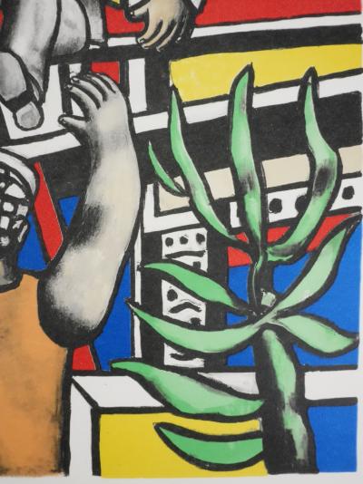 Fernand LEGER : Les constructeurs au palmier, Lithographie signée 2