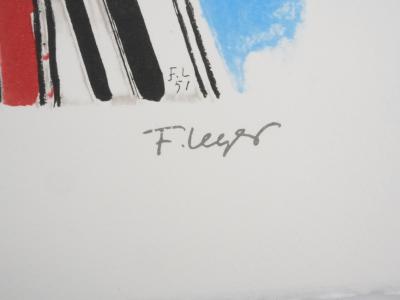 Fernand LEGER : Les constructeurs dans les nuages, Lithographie signée 2