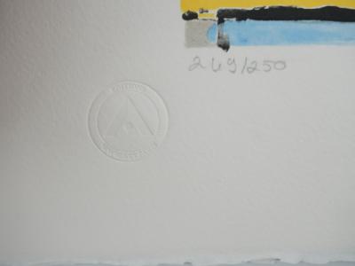 Fernand LEGER : Les constructeurs dans les nuages, Lithographie signée 2